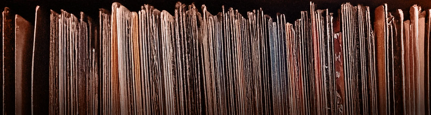 Row of vinyl records from the Big Youth catalog